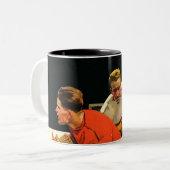 Tasse 2 Couleurs Match de hockey sur glace (Devant gauche)