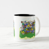 Tasse 2 Couleurs Match de rugby à XV (Devant droit)