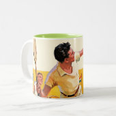 Tasse 2 Couleurs Match de tennis de doubles (Devant gauche)