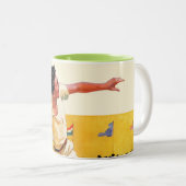 Tasse 2 Couleurs Match de tennis de doubles (Devant droit)