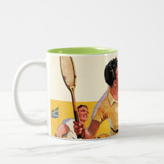 Tasse 2 Couleurs Match de tennis de doubles (Gauche)
