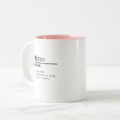 Tasse 2 Couleurs Mateo, Boy Personnalisé Nom Définition (Devant gauche)