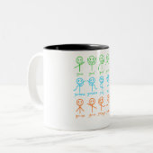 Tasse 2 Couleurs Math Enseignant Danse Équation Mathématique Math (Devant gauche)