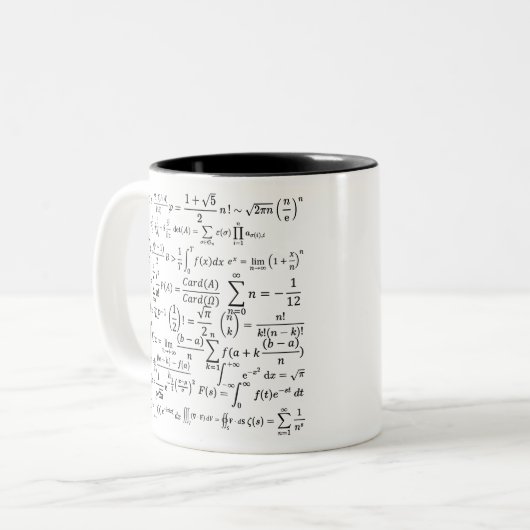 Tasse 2 Couleurs math equations and formulas (Devant gauche)