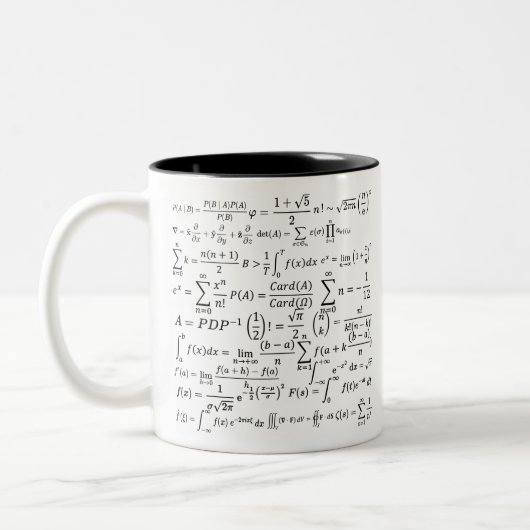 Tasse 2 Couleurs math equations and formulas (Gauche)