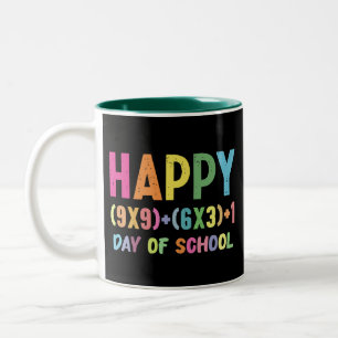 Tasse 2 Couleurs Math Formula 100 Jours D'École Drôle Enseignant Ma