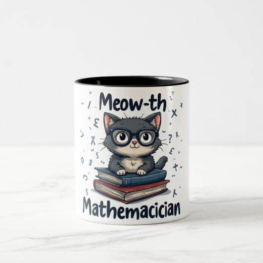 Tasse 2 Couleurs Mathématicien de Meow-th (Centre)