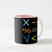 Tasse 2 Couleurs Mathématiques mathématiques symbole mathématiques (Devant droit)