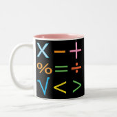 Tasse 2 Couleurs Mathématiques Symbole mathématique Math (Gauche)
