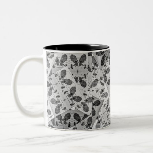 Tasse 2 Couleurs Maths patchwork noir et blanc (Gauche)