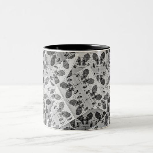 Tasse 2 Couleurs Maths patchwork noir et blanc (Centre)