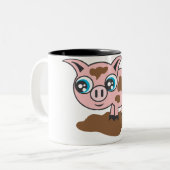 Tasse 2 Couleurs Matin de Piglet boueux (Devant gauche)