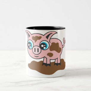 Tasse 2 Couleurs Matin de Piglet boueux