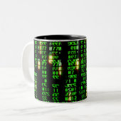 Tasse 2 Couleurs Matrice de code (Devant gauche)