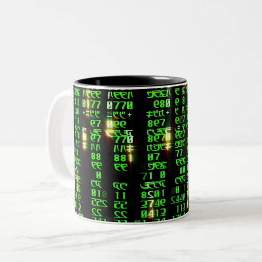 Tasse 2 Couleurs Matrice de code (Devant gauche)