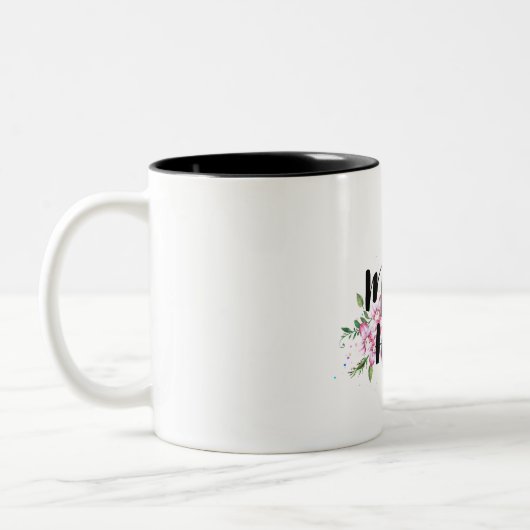 Tasse 2 Couleurs Matron d'honneur Mariage d'aquarelle rose (Gauche)