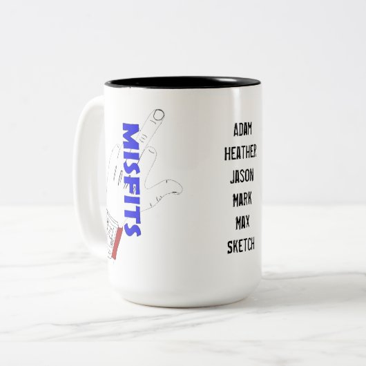 Tasse 2 Couleurs Mauvais ajustement Mug, 11oz/15oz (Devant gauche)