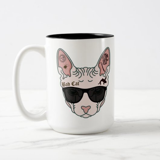 Tasse 2 Couleurs Mauvais chat (Gauche)