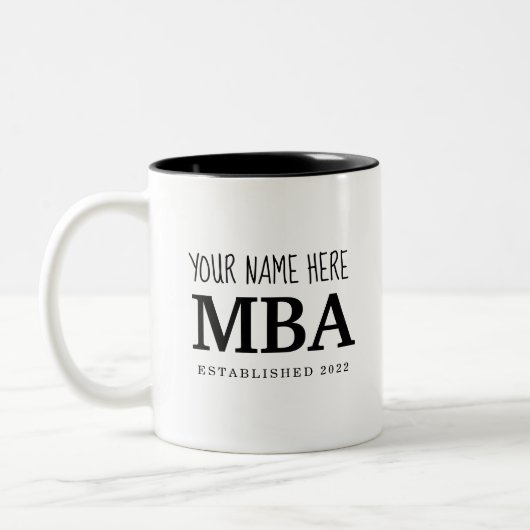 Tasse 2 Couleurs MBA Master of Business Administration Graduation (Gauche)