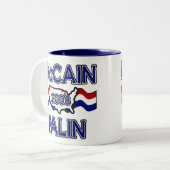 Tasse 2 Couleurs McCain Palin 2008 (Devant gauche)