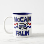 Tasse 2 Couleurs McCain Palin 2008 (Gauche)