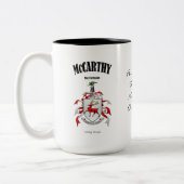 Tasse 2 Couleurs McCarthy Family Crest, traduction et signification (Gauche)
