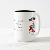 Tasse 2 Couleurs McDermott Family Crest, Traduction & Signification (Devant droit)