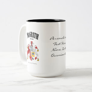 Tasse 2 Couleurs McGrath Family Crest, traduction et signification