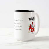 Tasse 2 Couleurs McNamara Family Crest, Traduction & Signification (Devant droit)