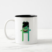 Tasse 2 Couleurs mec geek monstrueux idiot (Gauche)