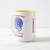Tasse 2 Couleurs Médecin Retraité Drôle Disant Retraite (Devant gauche)