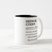 Tasse 2 Couleurs Medical Coder Definition (Devant droit)