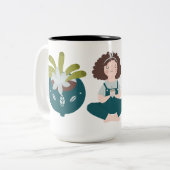 Tasse 2 Couleurs Méditation à la maison (Devant gauche)