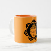 Tasse 2 Couleurs Méditation de la tête de bouddha (Devant gauche)