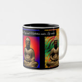 Tasse 2 Couleurs Méditer Bouddha (Devant droit)