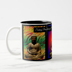 Tasse 2 Couleurs Méditer Bouddha