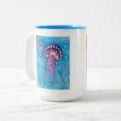 Tasse 2 Couleurs Medusa de mer profonde (Devant gauche)