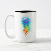 Tasse 2 Couleurs Méduse arc-en-ciel (Gauche)