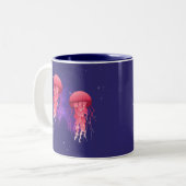 Tasse 2 Couleurs Méduses Incroyables Dans L'Espace (Devant gauche)