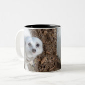 Tasse 2 Couleurs Meerkat, Fourrure Blanche Neige (Devant gauche)