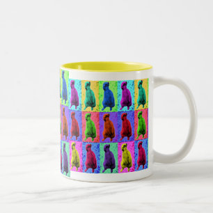 Tasse 2 Couleurs Meerkat recherchant le Multi-Panneau de Popart
