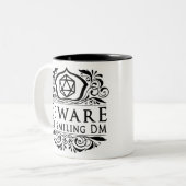 Tasse 2 Couleurs Méfiez-vous du DM V4 souriant (Devant gauche)