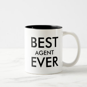 Tasse 2 Couleurs Meilleur Agent Ever Cadeau d'entreprise à person