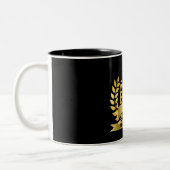 Tasse 2 Couleurs Meilleur Ami du monde Fun Gold Black (Gauche)