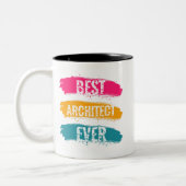 Tasse 2 Couleurs Meilleur architecte jamais (Gauche)