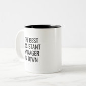 Tasse 2 Couleurs Meilleur Assistant Manager En Ville (Devant gauche)