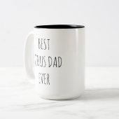 Tasse 2 Couleurs Meilleur Bonus Papa jamais (Devant gauche)