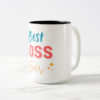 Tasse 2 Couleurs Meilleur Boss Ever - Design d'appréciation coloré