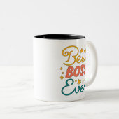 Tasse 2 Couleurs Meilleur Boss jamais (Devant droit)