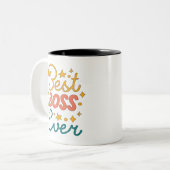 Tasse 2 Couleurs Meilleur Boss jamais (Devant gauche)